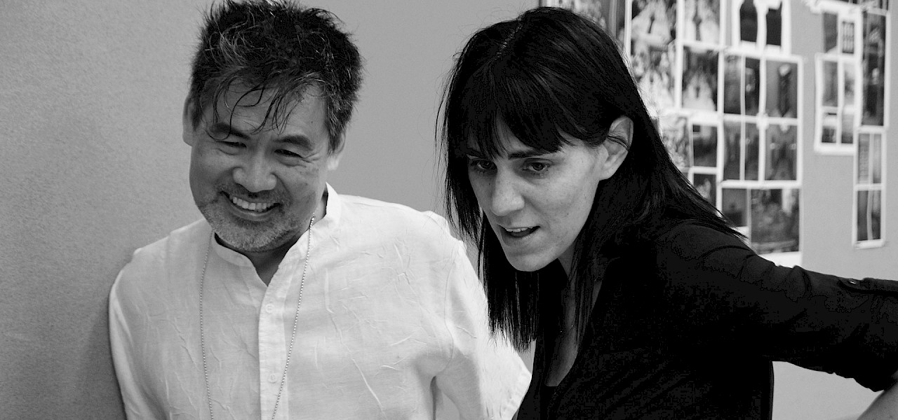 David Henry Hwang and Leigh Silverman in rehearsal for 